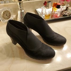Ladies black suede booties